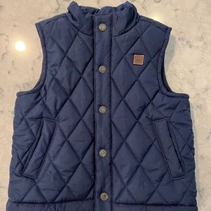 Janie and Jack navy blue puffer vest 12-18m